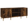Armoire à disques chêne fumé 121x38x48 cm bois d'ingénierie 621840621840