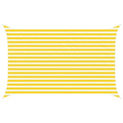 Voile d'ombre Jaune et blanc 4 x 2,5 m 100 % polyester Oxford 621844621844