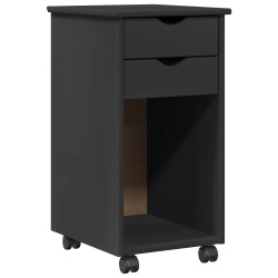 Cabinet roulant Gris 34 x 39 x 65,5 cm Pin massif 621849621849