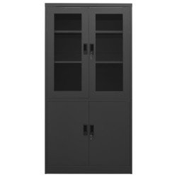 Armoire de bureau Anthracite 90x40x180 cm Acier 621851621851