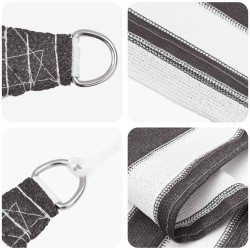 Voile d'ombre Anthracite et blanc 4 x 4 m HDPE 621853621853