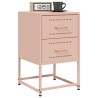 Tables de chevet 2 pcs rose 36x39x60,5 cm acier 621854621854