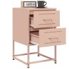 Tables de chevet 2 pcs rose 36x39x60,5 cm acier 621854621854