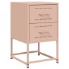 Tables de chevet 2 pcs rose 36x39x60,5 cm acier 621854621854