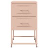 Tables de chevet 2 pcs rose 36x39x60,5 cm acier 621854621854