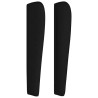 Tête de lit avec oreilles Noir 203x23x118/128 cm Tissu 621857621857