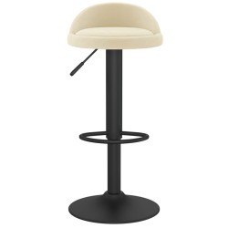 Tabourets de bar lot de 2 crème velours 621858621858