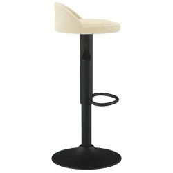 Tabourets de bar lot de 2 crème velours 621858621858