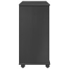 Cabinet roulant Gris 63,5 x 39 x 79 cm Bois de Pin Massif 621859621859