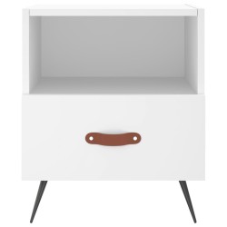 Tables de chevet 2 pcs blanc 40x35x47,5 cm bois d’ingénierie 621861621861