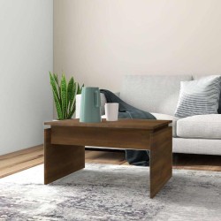 Table basse Chêne marron 68x50x38 cm Bois d'ingénierie 621862621862