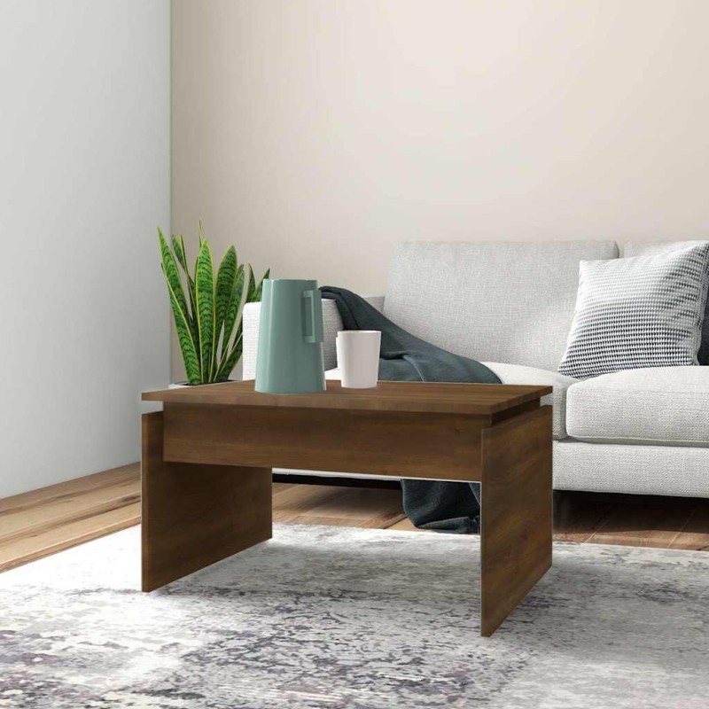 Table basse Chêne marron 68x50x38 cm Bois d'ingénierie 621862621862