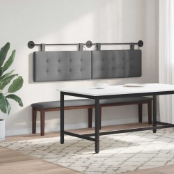 Tête de lit suspendue Avec lumière LED Gris foncé Tissu 621863621863