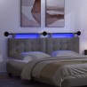 Tête de lit suspendue Avec lumière LED Gris foncé Tissu 621863621863