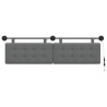 Tête de lit suspendue Avec lumière LED Gris foncé Tissu 621863621863