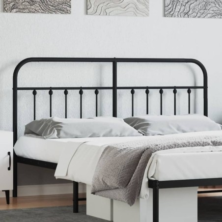  Tête de lit métal noir 160 cm 