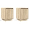 Tables de chevet avec lumières LED 2pcs chêne sonoma 38x34x50cm 621866621866