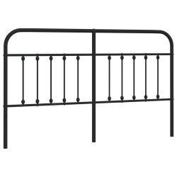  Tête de lit métal noir 160 cm 