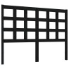 Tête de lit Noir 125,5x4x100 cm Bois massif de pin 621868621868