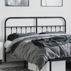  Tête de lit métal noir 160 cm 