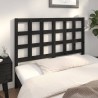 Tête de lit Noir 125,5x4x100 cm Bois massif de pin 621868621868