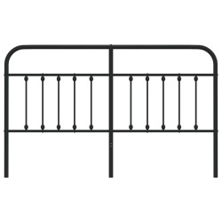  Tête de lit métal noir 160 cm 