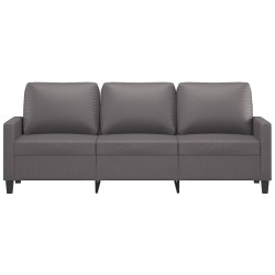 Canapé à 3 places Gris 180 cm Similicuir 621870621870