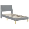 Cadre de lit avec matelas Gris clair 90 x 200 cm Polyester 621871621871