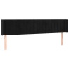 Tête de lit avec oreilles Noir 203x16x78/88 cm Velours 621872621872