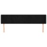 Tête de lit avec oreilles Noir 203x16x78/88 cm Velours 621872621872