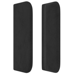 Tête de lit avec oreilles Noir 203x16x78/88 cm Velours 621872621872