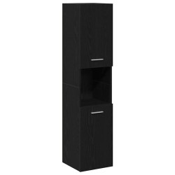 Cabinet de salle de bain avec porte Chêne noir 30 x 30 x 130 cm 621875621875