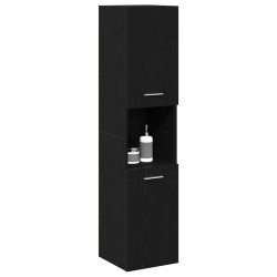 Cabinet de salle de bain avec porte Chêne noir 30 x 30 x 130 cm 621875621875