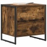 Table de chevet avec tiroir 2 pcs Chêne Fumé 50 x 39,5 x 50 cm 621876621876