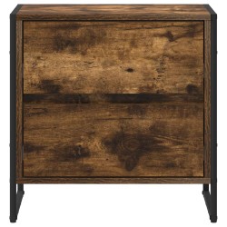 Table de chevet avec tiroir 2 pcs Chêne Fumé 50 x 39,5 x 50 cm 621876621876