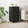 Cabinet roulant Noir 34 x 39 x 65,5 cm Bois de Pin Massif 621879621879