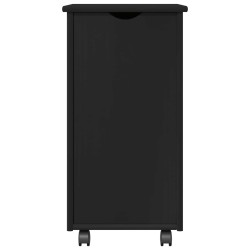 Cabinet roulant Noir 34 x 39 x 65,5 cm Bois de Pin Massif 621879621879