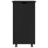 Cabinet roulant Noir 34 x 39 x 65,5 cm Bois de Pin Massif 621879621879