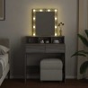 Coiffeuse avec LED sonoma gris 80x41x144,5 cm 621880621880