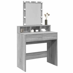 Coiffeuse avec LED sonoma gris 80x41x144,5 cm 621880621880