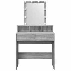 Coiffeuse avec LED sonoma gris 80x41x144,5 cm 621880621880