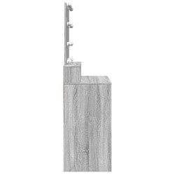 Coiffeuse avec LED sonoma gris 80x41x144,5 cm 621880621880