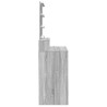 Coiffeuse avec LED sonoma gris 80x41x144,5 cm 621880621880