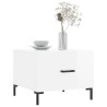 Tables basses 2 pcs blanc brillant 50x50x40cm bois d'ingénierie 621881621881