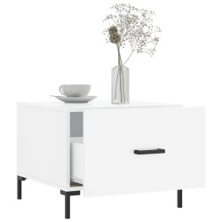 Tables basses 2 pcs blanc brillant 50x50x40cm bois d'ingénierie 621881621881