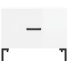 Tables basses 2 pcs blanc brillant 50x50x40cm bois d'ingénierie 621881621881
