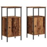 Tables de chevet 2 pcs vieux bois 41x31x80 cm bois d'ingénierie 621885621885