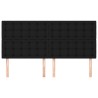 Tête de lit Noir 200x5x118/128 cm Tissu 621889621889