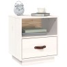 Tables de chevet 2 pcs Blanc 40x34x45 cm Bois de pin massif 621890621890