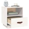 Tables de chevet 2 pcs Blanc 40x34x45 cm Bois de pin massif 621890621890